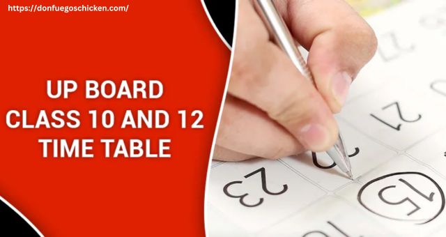 UP Board Time Table 2024 Class 12 PDF Download